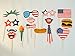 [USA-SALES] 4th of July Photo Booth Props, Independence Day Party Decorations, Attached to the Sticks, by USA-SALES Seller