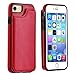 ONETOP for iPhone SE(2022) iPhone SE(2020) iPhone 7/8 Wallet Case with Card Holder, Premium PU Leather Kickstand Card Slots, Double Magnetic Clasp and Durable Shockproof Cover 4.7 Inch(Red)