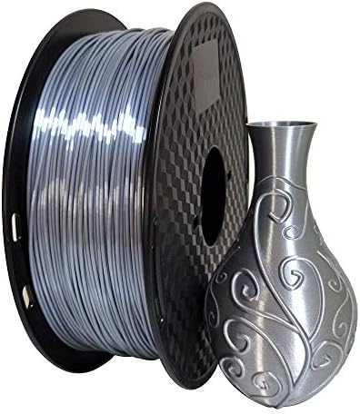 Make My Mini PLA 3D Printer Filament, 1.75mm, Silver,1 kg Spool | PLA Filament for 3D Printer | filaments for 3D Pen | filaments for 3D Printing |Filament Spool | (Silver PLA Filament)