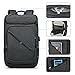 Laptop Backpack, Tocode Water Resistant College School Computer Bag for Men and Women with USB Charging Port, Anti Theft Travel Business Backpack Fits 17.3 Inch Laptop & Notebook, Black