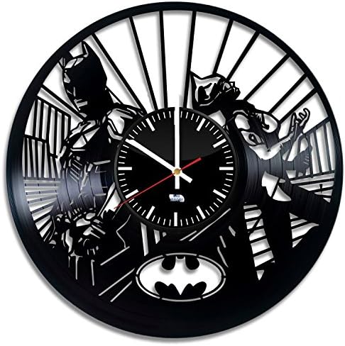 Superhero Love Design Vinyl Record Wall Clock
