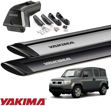 Amazon Yakima 正規品 ホンダ エレメント フィックスポイント付き車両に適合 スカイラインタワー ランディングパッド9 2 ジェットストリームバーm ブラック バー 車 バイク