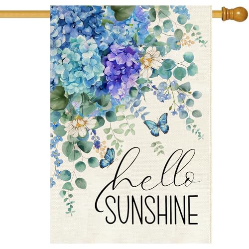 Baccessor Hydrangea House Flag 28 X