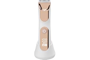 Body Hair Trimmer Shavers for Men - Teenova 3 in 1 Electric Mens Groin Hair Groomer Remover, Male Body Razor with Charging Cradle, Clippers for Pubic, Ball, Wet & Dry Use & Nick - Free(White)