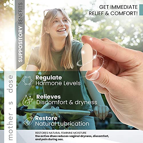 Mother's Dose Hydrating Suppository with DHEA Vaginal Moisturizer DHEA 6mg Each10 inserts1