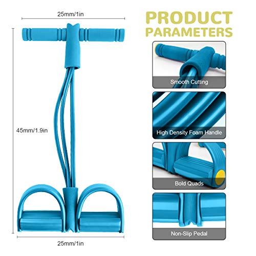 JIRVY-Pedal-Resistance-Band-Super-Light-Yoga-Strap-Elastic-Pull-Rope-Fitness-Equipment-for-Sit-up-Bodybuilding-Expander-Abdomen-Workout-Arm-Stretching-Slimming-Training-Blue