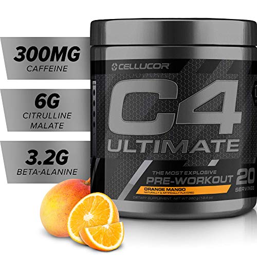 C4 Ultimate Pre Workout Powder Orange Mango | Sugar Free...
