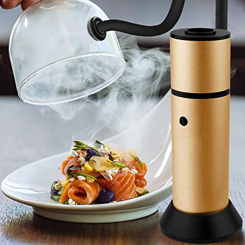 TMKEFFC Smoker Gun Smoke Infuser Food Smoker Meat Salmon Sausage Meat Smoker Hand-held Portable +Smoking Wood Chips for Smoking Food on BBQ