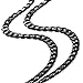 Urban Jewelry Powerful Mens Necklace Black 316L Stainless Steel Chain 18