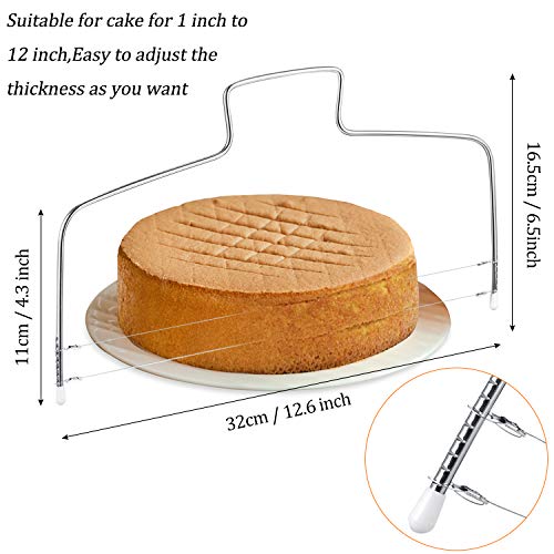 7 Pieces Adjustable Double Wire Cake Cutter Stainless Steel Cake