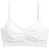 TomboyX V Neck Bralette for Women, Soft Cotton Blend, Full Coverage Wireless Bras, Low Impact, Adjustable Straps, No Padding