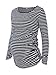Women's Motherhood Maternity Tunic Tops Mama Clothes Flattering Side Ruching Xmas Pregnancy T-shirt
