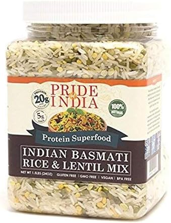 Amazon Pride Of India インドの白いバスマティ米とレンズ豆のキッチャリミックス プロテインスーパーフード 1 5ポンド瓶 Pride Of India 食品 飲料 お酒 通販