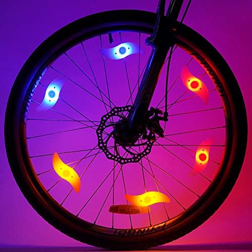 LeBoLike Bike Spoke Lights Cycling Bike Wheel Lights for Bicycle Decoration 6 Pack - Batteries Included