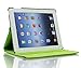 AiSMei Case for 9.7-Inch iPad 5th (2017)/ iPad 6th (2018)/ iPad Air (2015), Rotating Protective Case Cover w/Auto Wake/Sleep Function,Green