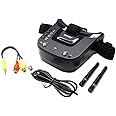 QWinOut Mini FPV Goggles 3 inch 480 x 320 Display Double Antenna Reception 5.8G 40CH Built-in Battery for FPV Racing Drone Quadcopters (Black Color Sponge)