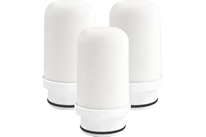 SQ-FF-01A Replacement Filter for ULTGRT Faucet Water Filter System Longer Filter Life Washable Ceramic Filter Element Reduces 99% Chlorine, Heavy Metals, Sediment, Bad Taste & Odor 3 Pack