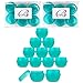 Beauticom 12 Pieces 30G/30ML (1 Oz) Teal Frosted Container Jars with Inner Liners for Scrubs, Oils, Salves, Creams, Lotions, Medication, Cosmetics - BPA Free