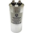 Appli Parts Run Capacitor for ac 50 Mfd uF (microfarads) 370 VAC or 450 VAC CBB65 Round Universal fit for hvac and other applications 4-3/4 in High 2 in Wide CON-50-450