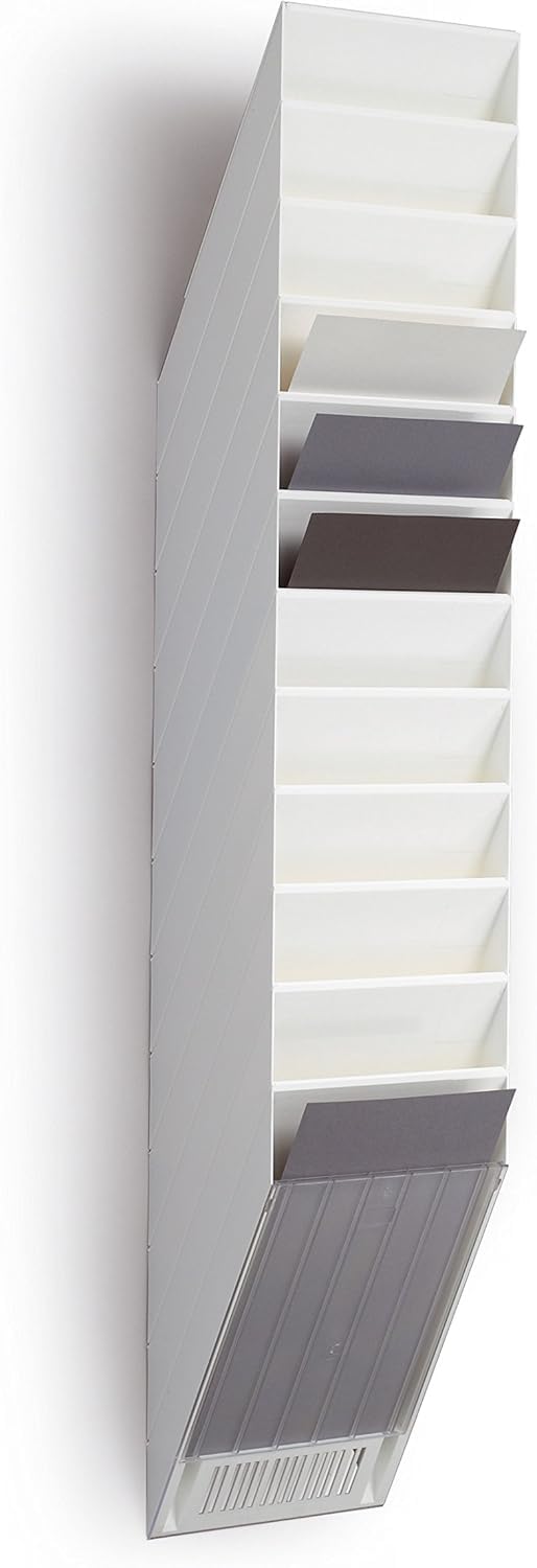 Durable FLEXIBOXX 12 Literature Holder - A4 Portrait - White - Wall Mounted Document Holder - Perfect For Flyers, Brochures, Magazines, etc โ image 1