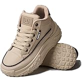 Chouiss Chunky Sneakers for Women,Platform White Mesh Dad Walking Shoes,Comfortable Breathable Casual Fashion Running Shoes