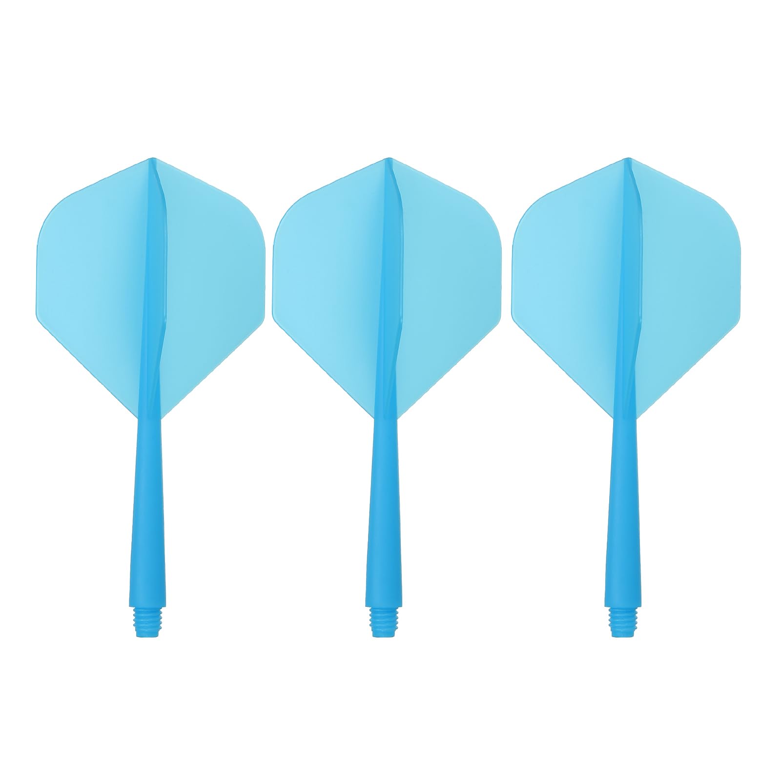 PATIKIL Integrated Dart Shaft and Flights, 3 Pack 2BA Lightweight Plastic Dart Flight Accessory Standard Shape, Blue