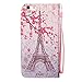 iPhone 6s Plus Case, iPhone 6 Plus Case, Etubby [Wallet Stand] New PU Leather Wallet Flip Protective Case with Card Slots and Wrist Strap for Apple iPhone 6 Plus (2014) iPhone 6s Plus (2015) - Paris
