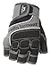Wells Lamont 841GL Men'S Fingerless Synthetic Leather Work Gloves Grey, Large, Grey/Black