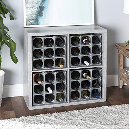 Stakrax - Stackable, Modular Wine Rack - 12 Bottle Set - Silver