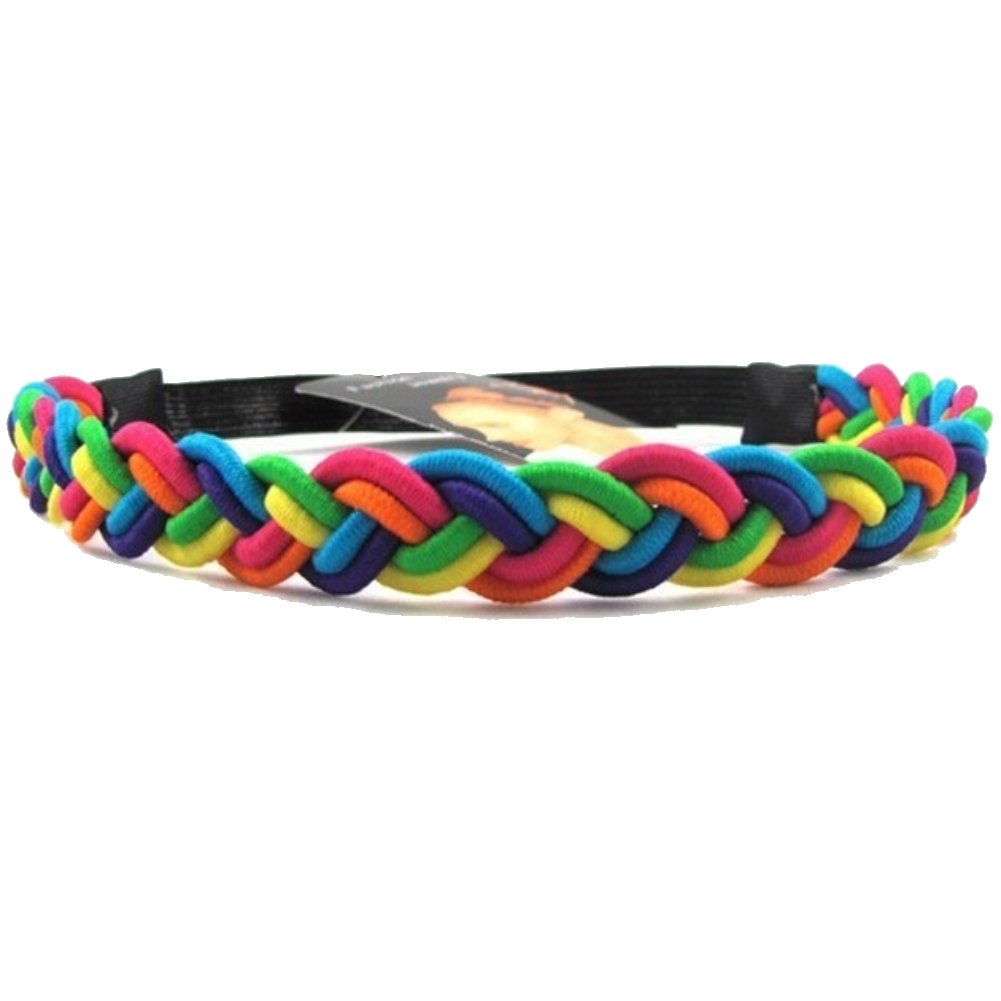JUSTFOX - Headband with rainbow colours, one size, Rubber