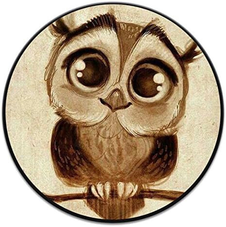 Cell Phone Holder,Expanding Pop Mount Socket Grip for Smartphones and Tablet Devices - Cute Owl Black