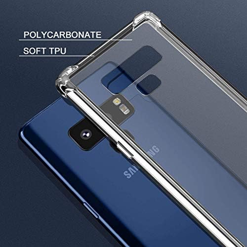 AstigBrands Samsung Galaxy Note 9 Case, Crystal Clear Reinforced Corners TPU Bumper Cushion + Anti-Scratch Rugged Panel Cover Case for Samsung Galaxy Note 9