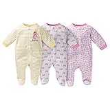 Gerber Onesies Baby Girl Sleep N' Play Sleepers 3 Pack KittySize 6-9 Months
