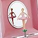 RR ROUND RICH DESIGN Kids Musical Jewelry Box for Girls with Drawer and Jewelry Set with Ballerina Theme - Swan Lake Tune Pink