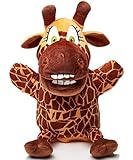 KIDS BRIGHT TOYS Plush Toy Hand Puppet - with Movable Open Mouth and Pocket - 10