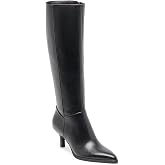 Coutgo Womens Knee High Boots Pointed Toe Kitten Heel Side Zipper Boots | 2.4-Inch, Low Heel, Comfortable, Fall, Winter, Tall Boots, Dress, Casual, Work, Party, Going Out