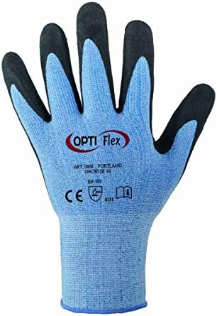 12 Pairs Of PU Coated Gloves Nitrile Foam Micro Opti Portland Flex * * Blue/Black, 4025888243239