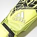 adidas Performance ACE Fingersave Junior Goalie Gloves, Solar Yellow/Black/Onix Grey, Size 4