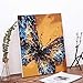 MADE4U [Impressionism Series 2] [20"] [Thicker (1")] [Wood Framed] Paint by Numbers Kit with Brushes and Paints (The Blue Butterfly HHGZGX8217) primary