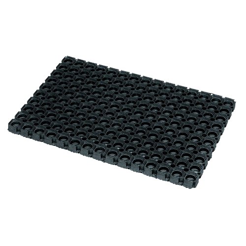 JVL Bermuda Heavy Duty Outdoor Rubber Hole Door Mat, 40 x 60 cm