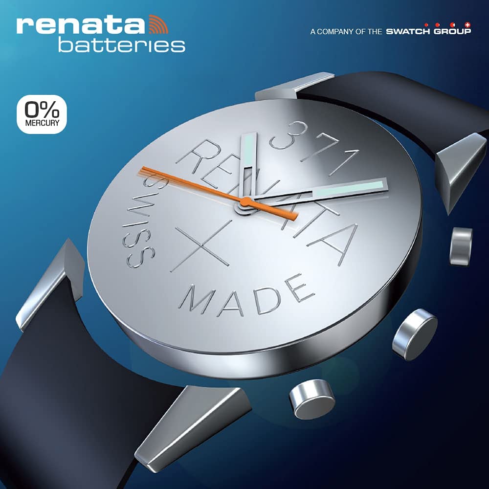 Renata Batteries Renata 317 SR516SW Batteries - 1.55V Silver Oxide 317 Watch Battery (2 Count)