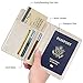 Leminimo Leather Passport Cover Case With RFID Blocking - Gold Passport Holder Travel Wallet