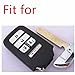 Qty(2) Black Fob Remote Key Case Cover Jacket Holder Protector Fit for 2015 2016 2017 2018 2019 Civic Accord Pilot CR-V A2C81642600