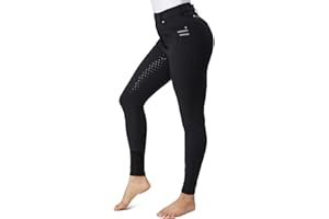 FunRiding Women's Horse Riding Silicone Grip Full Seat Breeches | Midrise Waist with Front Pockets