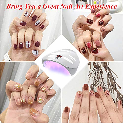 Nail Dryer, VersionTECH. Nail Lamp, UV LED Gel Nail Lamp with Nail File, 45W Curing Light to Manicure Pedicure Gel Nail Polish Starter Kit with Sensor 99s Timer for Gel Nail Polish Nail Art Nail Salon