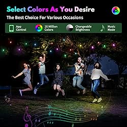 BBG Outdoor String Lights - 49FT RGB & Warm White