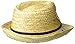 Tommy Bahama Men's Burned Raffia Fedora Hat, Natural, XXL