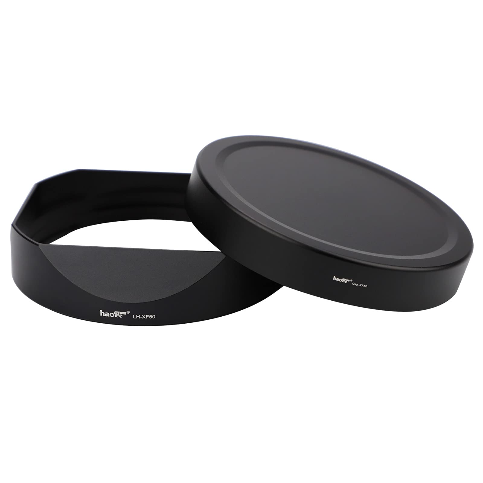 Haoge Metal Square Lens Hood Bayonet for Fujifilm XF50mm F1.0 R WR, Fuji 50mm/F1.0 Hood Shade,With Metal Front Cap