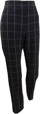 women's windowpane plaid pants