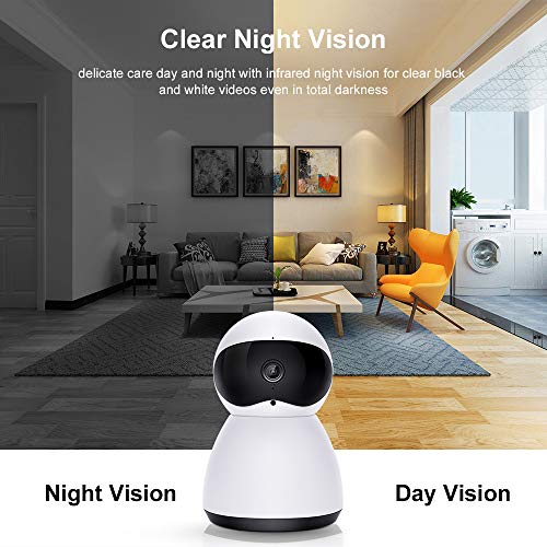 Wireless Camera Baby Home Security Monitor 1080P Dome IP Cameras Surveillance System with Motion Detection, Two-Way Audio, PIR Night Vision Mode, Alert Information